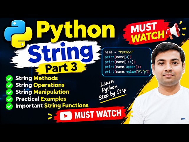 Python String Part 3 | Complete String Methods & Operations | Day 12
