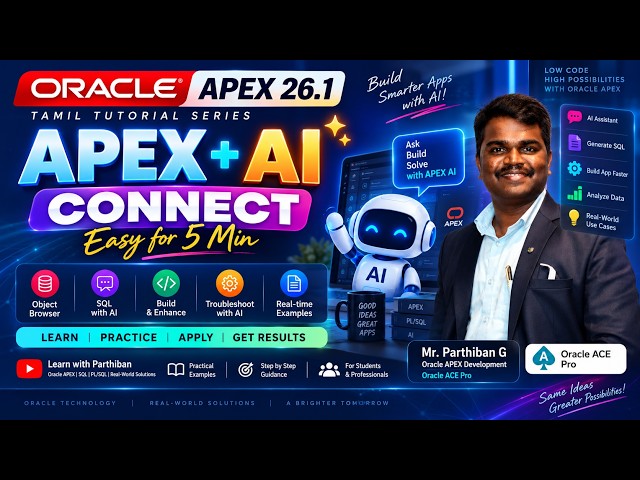 Oracle APEX 26.1 + AI — Connect AI to Your Workspace in Just 5 Minutes!