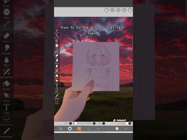 I Made My Drawing Cry #art #digitalart #trend #viral #foryou