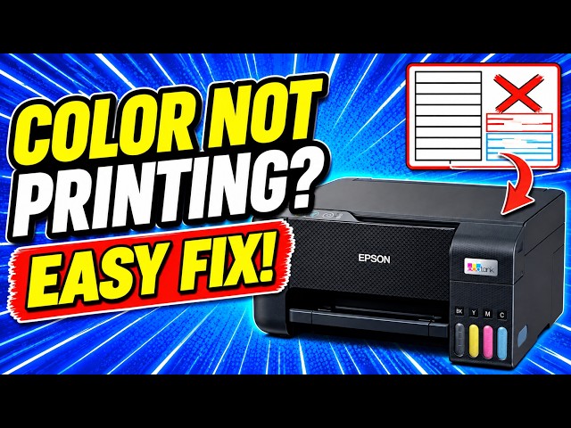 Epson Printer Not Printing Yellow? FIX It FAST! (L3210, ET-2400 & Similar Models)