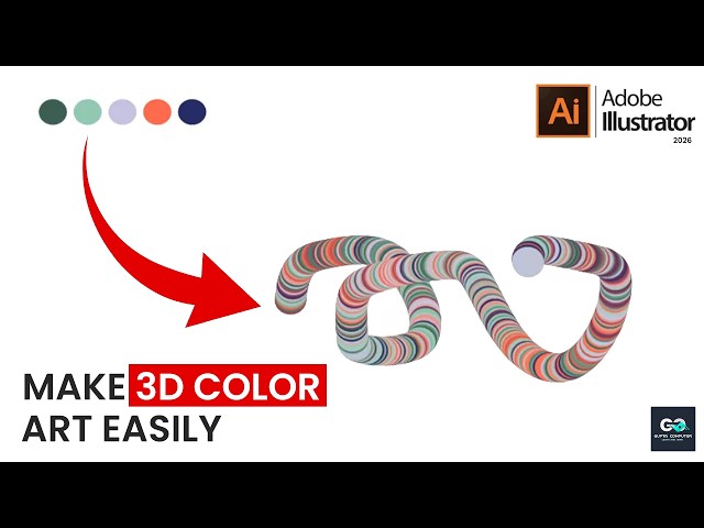 Colorful Abstract Design using Recolor Artwork | Illustrator Tutorial..2026
