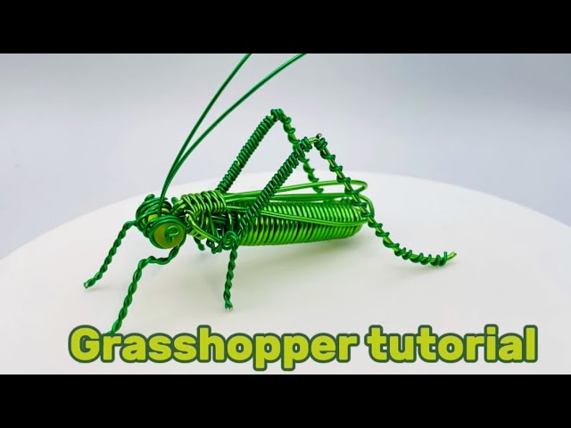 Grasshopper wire sculpture tutorial / wire art / wire wrapped grasshopper