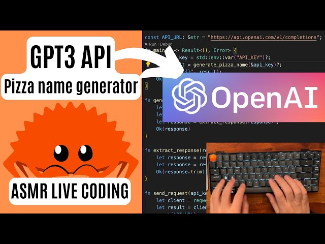 GPT3 API + Rust | Pizza name generator | ASMR Live Coding