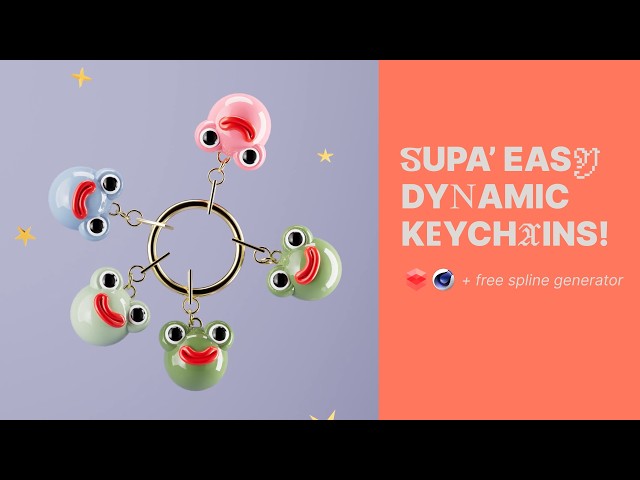 Satisfying Dynamic Keychains in C4D! (with Rigid Bodies) #cinema4d #redshift #3dart