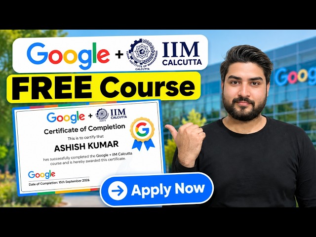 Google FREE AI Course with Certificate🔥September 2026 | Apply Now