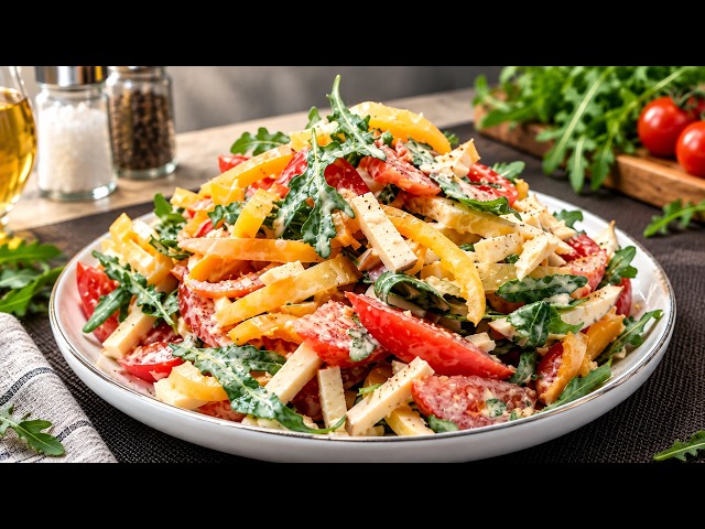 Простой салат с пикантной ноткой — всего несколько ингредиентов. A simple salad with a zesty touch.