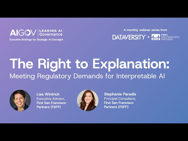 Leading AIGOV: The Right to Explanation—Meeting Regulatory Demands for Interpretable AI