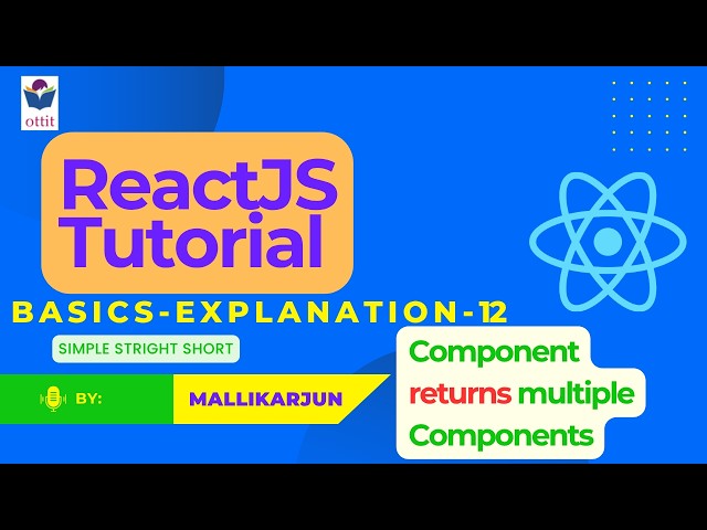 React JS tutorial for beginners step by step in Telugu | Component returns multiple Components