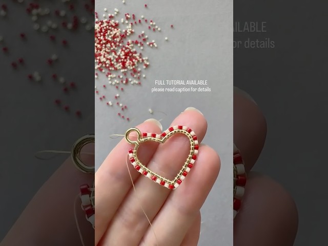 How to Make Beaded Heart Charms for Earrings, Necklaces, and Keychains!