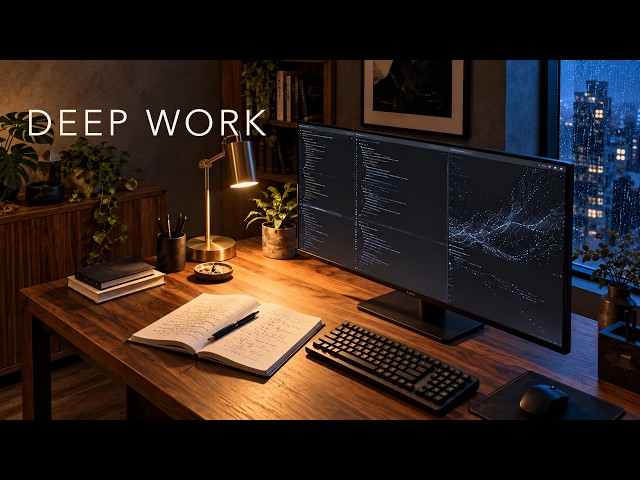 Keep Your Focus Through the Hard Part | THE LAMPLIT WORKROOM for Coding & Deep Work (4 Hours)