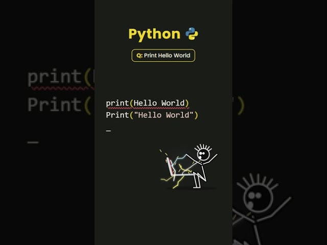 How to Print Hello World in Python! 🐍 #shorts