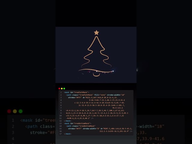 Draw Christmas Tree using HTML, CSS and JavaScript