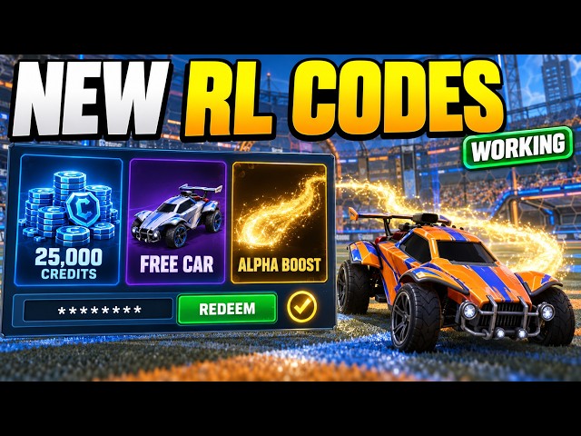 Rocket League Codes 2026 🔥 NEW Working Codes for FREE Credits, Cars & Alpha Boost!