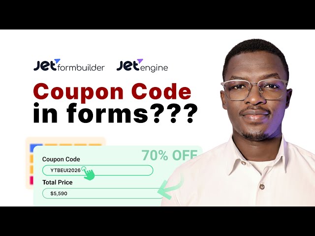 Build Coupon Code Function into WordPress Form | JetFormBuilder | JetEngine | Crocoblock Tutorial