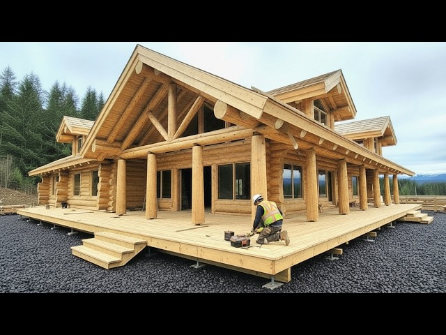 Family of 7 Builds Amazing LOG HOUSE in Alaska in 2 Years | Start to Finish by @MontanaHaven