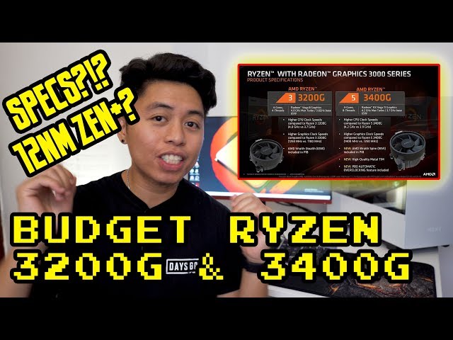 AMD Ryzen 3200G and 3400G Budget gaming APU