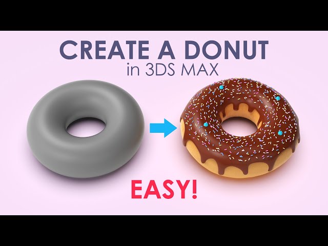How to create a Donut - 3ds max tutorial
