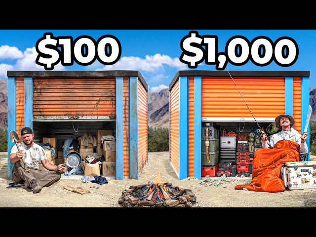 $100 vs. $1,000 Abandoned Storage Unit Survival Challenge!