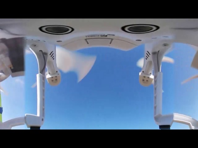 Gear 360 Flight mounted under Phantom 3 Pro and Pink Floyed Another Brick in the wall injected