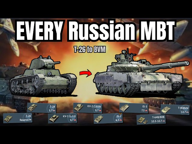 EVERY MBT from Russia!🔥(21 tanks) | May STALINIUM protect us🙏MOST OP line in War Thunder!