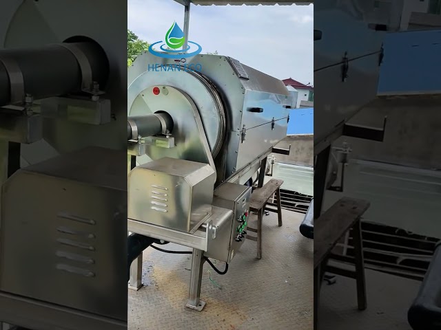 Rotary Drum Screen  #wastewatertreatmentplant  #stp