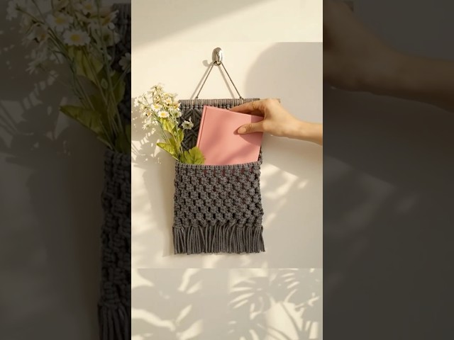 DIY Macrame Wall Pocket | Wall Hanging Craft Ideas