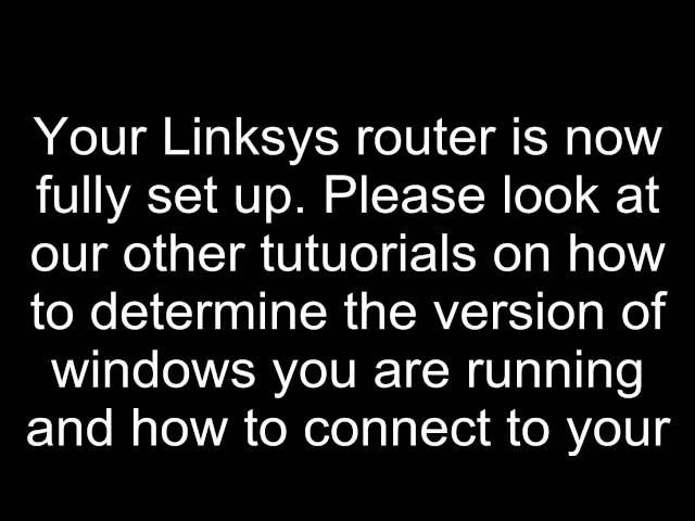 Setting up Linksys Wireless Router for permaNET Broadband