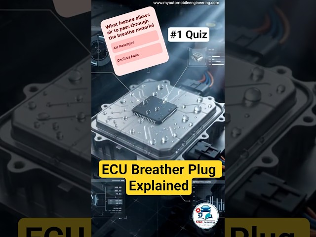 🚗 ECU Breather Plug Explained | Small Part, Big Protection 🔧💧 #automotiveengineering