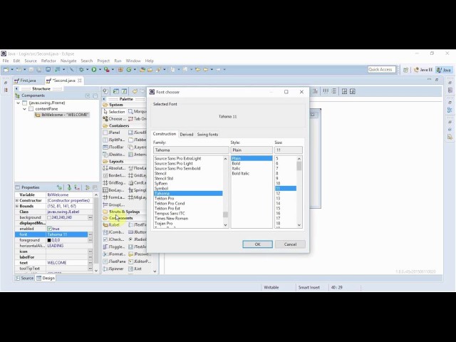 Java Swing Tutorial 11 : Open one Frame from another