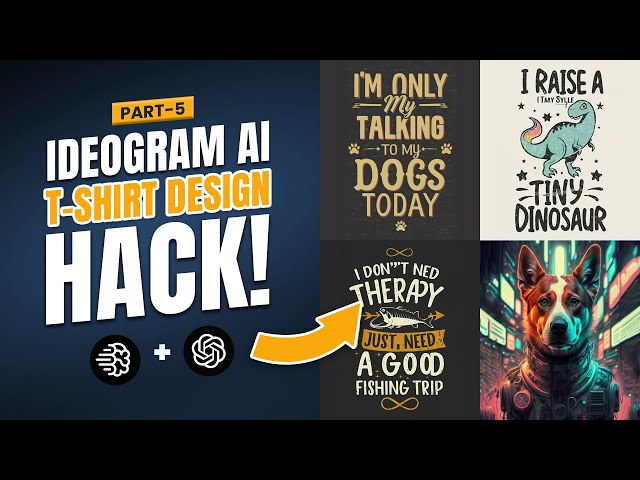 Artificial Intelligence Full Cours - Ideogram T-Shirt Design + ChatGPT