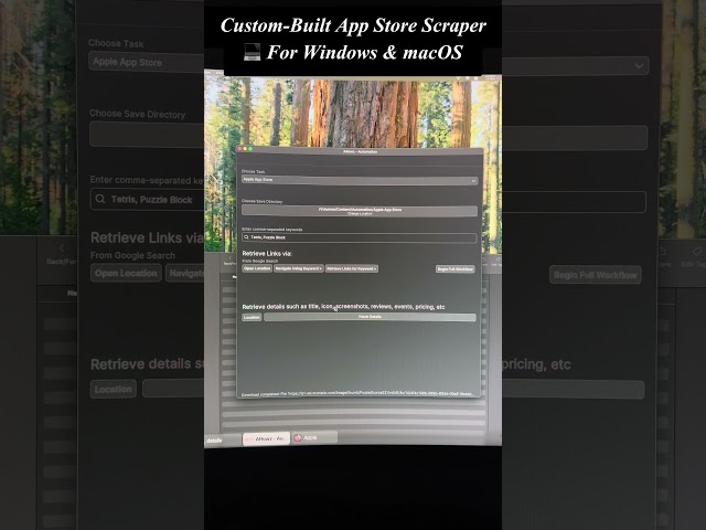 Implemented App Store Scraping into My Automation Tool for Windows & macOS!