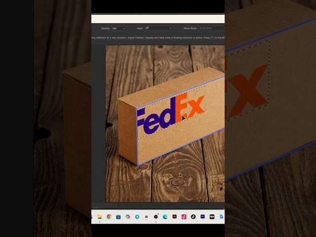 How to Create a Box Mockup in Photoshop Using Vanishing Point | Photoshop Tutorial #shortvideo
