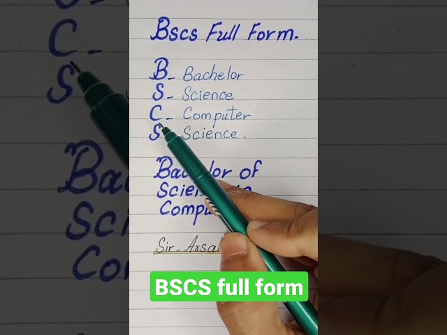 BSCS full form
