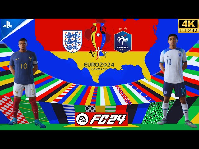 EA SPORTS FC 24  - England Vs France - EURO 2024 GERMANY  Ft. Mbappe,Beliingham | PS5™ [4K60 FPS]