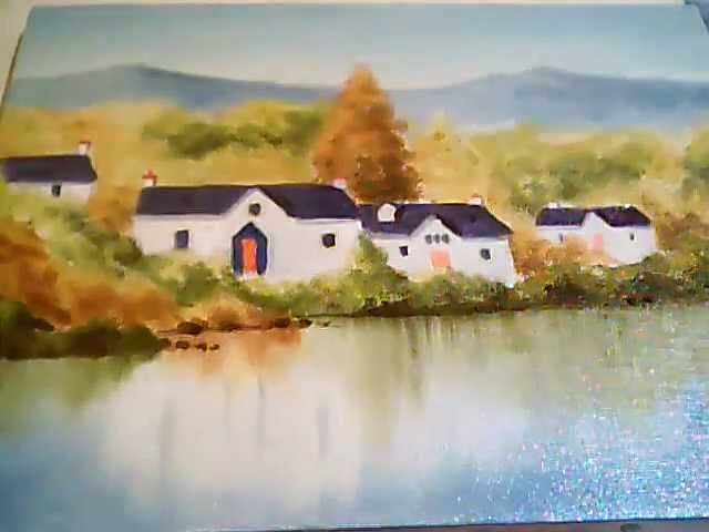 Lakeside Homes - Bob Ross style oil painting