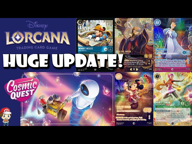 HUGE Disney Lorcana Update! Hyperia City, Into the Inkdark, Cosmic Quest! (Disney Lorcana News)