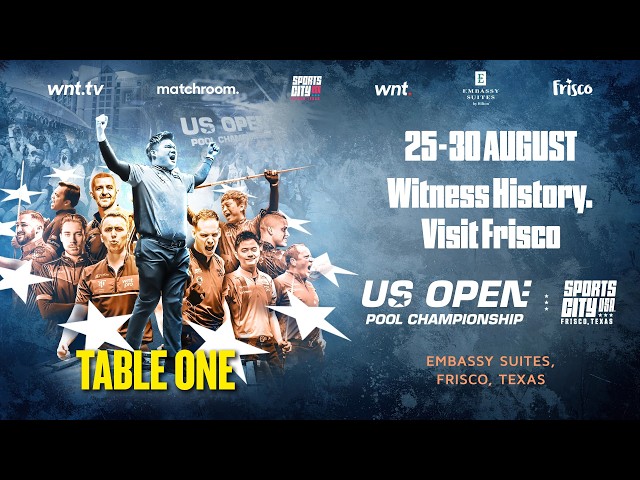 LIVE: US Open Pool Championship | Table 1 | Matchroom x talkSPORT | 29-Aug-26 Texas