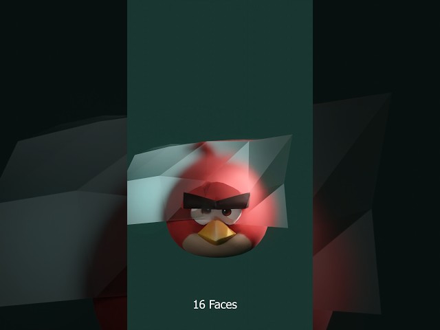 Cloth vs Angry bird Simulation #blender3danimation #shorts #animation #satifyingvideo