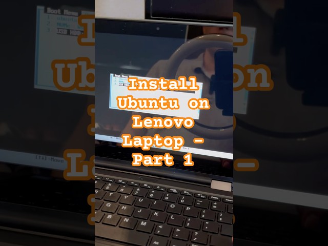 Install Ubuntu from Bootable USB on Lenovo Laptop - Part 1. #linux #ubuntu #lenovo #laptop  #tech