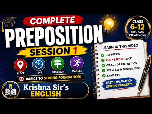 Prepositions Basics Part 1 | Definition + Easy Tricks to Master Prepositions | English Grammar