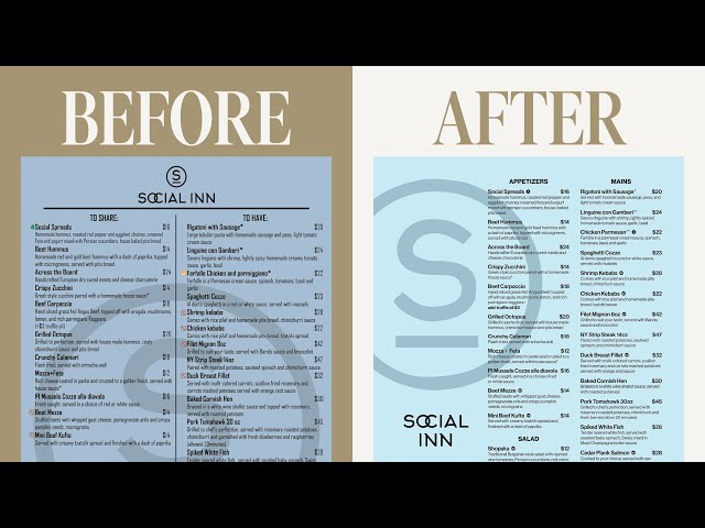 How a Creative Director Redesigns a Restaurant Menu