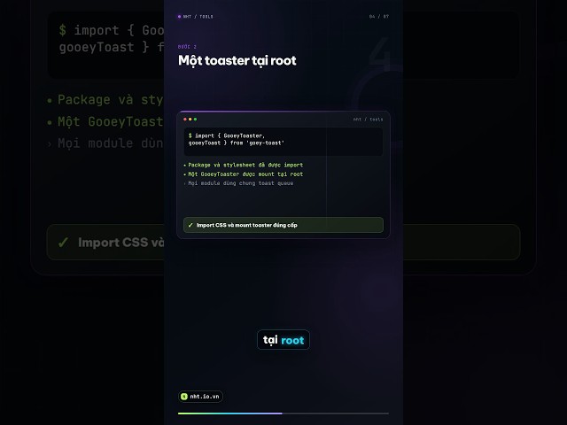 Goey Toast là gì? Tích hợp toast notification gooey vào React với Sonner và Framer Motion  #webdev