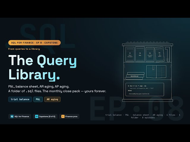 The Finance Reporting Query Library (Capstone) | SQL for Finance Ep8