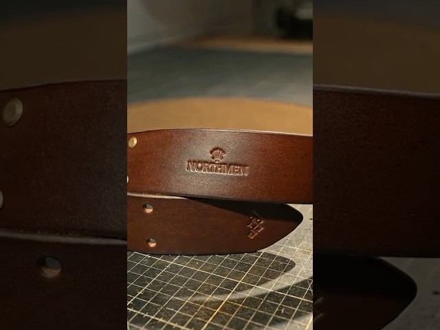 Crafting Double Tongue Leather Belt #satisfying #handmade #howto