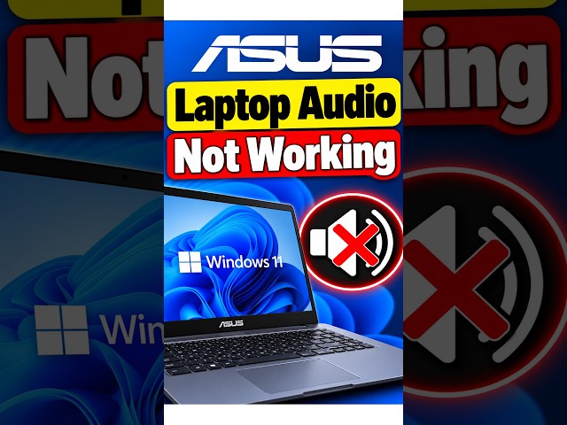 ASUS Laptop Audio Not Working? Fix Sound in Windows #AudioNotWorking #SoundNotWorking