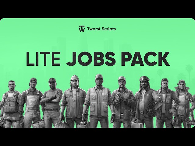 Lite Jobs Pack [MULTIPLAYER] - 26+ Jobs for FiveM Roleplay