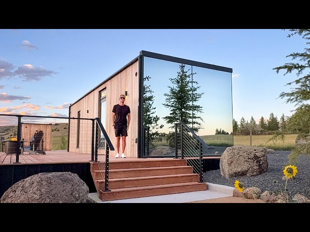 Inside the Steel Frame Prefab Home with Floor to Ceiling Windows!