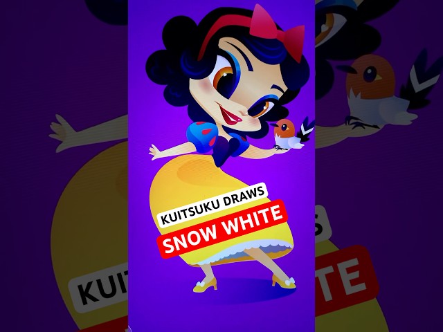 Kuitsuku Draws Snow White! #shorts #satisfying