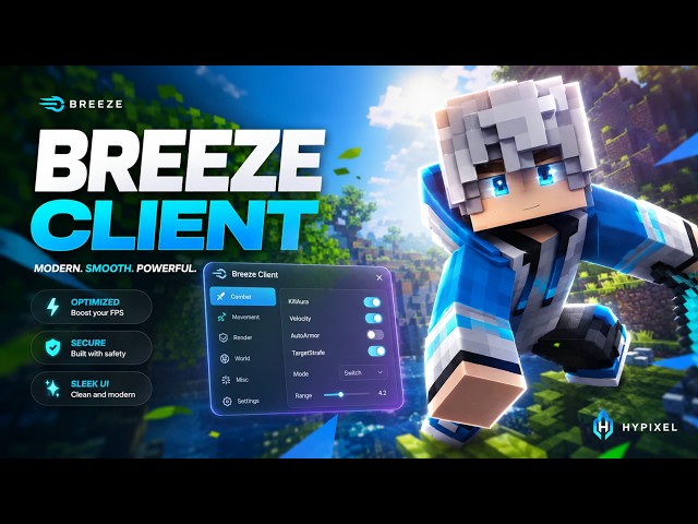Breeze Client (1.21 - 1.21.11+) - Best Free Minecraft Hacked Client for PvP in 2026! | Java INSANE |