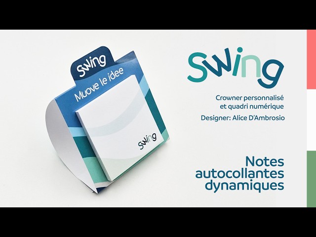 Swing support à bascule pour notes autocollantes post-it